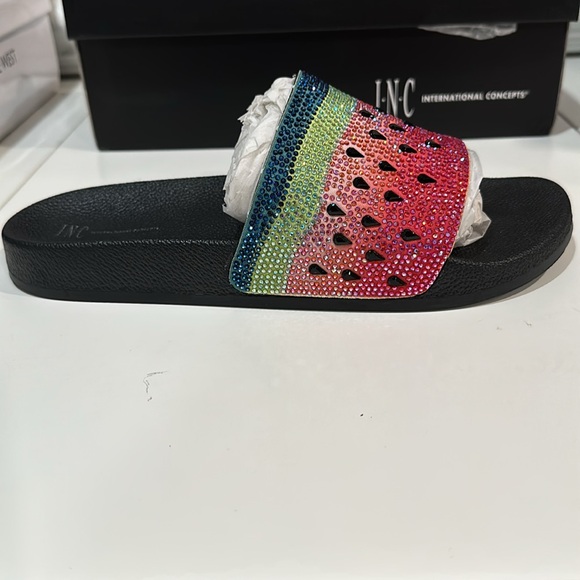 INC watermelon bling slides - Picture 4 of 8